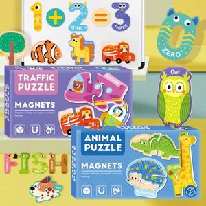 Zoo Magnetic <b>Puzzle</b> Farm Animals Recognize Shape 30Pcs Paper Magnet Fridge Refrigerator for Boys Girls Kids - Product Image 1