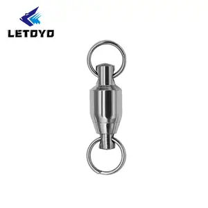 LETOYO personalizzazione Premium Fishing Big Eye girevole con cuscinetti a sfera in acciaio inossidabile girevole con anello rovesciato in rete girevole