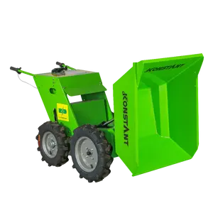 Konstnat điện cho người đi bộ mini Dumper thủy lực nghiêng động cơ bánh xe barrow bê tông điện Buggy mini xe tải 4x4