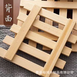 Bamboo Heat Resistant Mat Square <b>Placemat</b> <b>Table</b> Mat Dish Mat Bowl Mat Home Use - Product Image 1