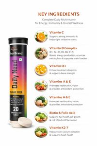 Tabletas Efervescentes Multivitamínicas OEM – Bienestar Diario, Apoyo Inmunitario y Antioxidante, Sin Azúcar (20 Tabletas) - Product Image 4