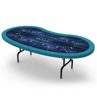 Luckyyh — Table pliante sur rail de course ovale, Taxes en bois, qualité de baquet professionnel, 1.8m avec plateau à puces