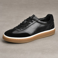 Sneakers classiques vintage de style allemand pour hommes, en cuir véritable, chaussures rétro GAT, lacets, chaussures décontractées, semelle en caoutchouc