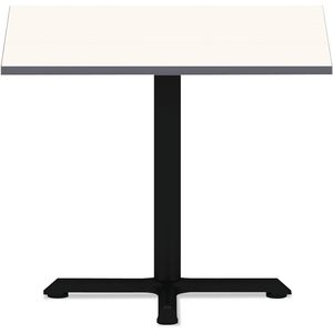 Bases de una sola columna de la serie Alera Hospitality para mesas de conferencias, 27.5 pulgadas de diámetro, 28.5 pulgadas de altura, capacidad de 300 lb, acero negro - Product Image 3