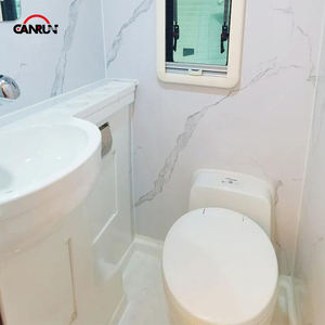 CANRUN Lavabo de salle de bain blanc en acrylique, lavabos muraux, égouttoir de <span class=keywords><strong>douche</strong></span>, accessoires pour <span class=keywords><strong>camping</strong></span>-<span class=keywords><strong>car</strong></span> et caravane - Product Image 5