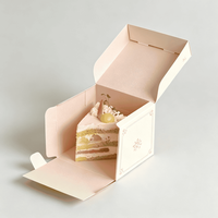 Boîte à gâteau carrée personnalisée avec logo, écologique, recyclable, en carton alimentaire