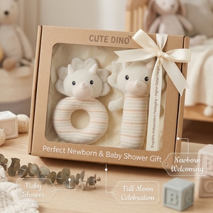 <span class=keywords><strong>Hochet</strong></span> doux en peluche pour bébé, anneau de dentition sensoriel en forme d'animal en peluche à agripper, pour nouveau-né, nourrisson, tout-petit, OEM, personnalisé, vente en gros - Product Image 3