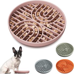 Comedero Lento de Silicona Ecológico Personalizado para Perros y Gatos, Diseño Moderno y Redondeado de Lujo, Duradero, Arcoíris, para Uso en Interiores - Product Image 1