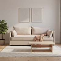 2026 Neues Multifunktionales Klappsofa-Bett mit Stauraum für Kleine Wohnungen, Modernes Stoff-Schlafsofa mit Einzelbettfunktion