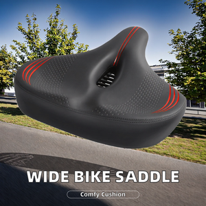 Cojín de asiento cómodo de gran tamaño a precio de fábrica, reemplazo de sillín ancho de estilo Simple para bicicleta y bicicleta <span class=keywords><strong>Peloton</strong></span> - Product Image 2