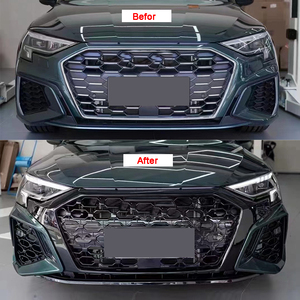 Xe 2020 2024 A3 S3 trước <span class=keywords><strong>Bumper</strong></span> RS3 phong cách nhìn cơ thể Kit với lưới tản nhiệt cho Audi A3 S3 8Y 2020 2021 2022 2023 2024 - Product Image 6