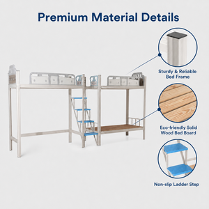 Cama Alta Metálica Reforzada de Calidad Robusta a <span class=keywords><strong>Precio</strong></span> de Fábrica para Dormitorios Escolares y Apartamentos para Varias Personas - Product Image 3
