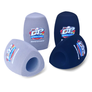 Microphone cardioïde portable personnalisé avec logo, bonnet anti-vent en mousse floquée, éponge personnalisée avec logo imprimé pour les journalistes de stations de télévision - Product Image 3