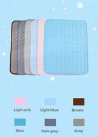 Coussin de voyage moderne pliable en coton, résistant aux UV, écologique, rafraîchissant instantané, rempli de gel, lavable, multi-tailles, pour chiens et chats, usage intérieur, été