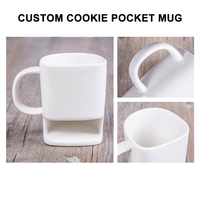 Mug à biscuits personnalisé avec fente intégrée pour biscuits, OEM ODM, plusieurs couleurs, logo, vente en gros, tasse à café en céramique pour cadeaux promotionnels