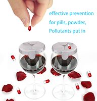 Capuchons de protection pour boissons, faciles à transporter, couvre-boissons pour alcool, autocollants hermétiques jetables pour verres à vin