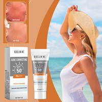Tabir Surya Wajah Luar Ruangan SPF 50+ Anti Sinar Matahari Perlindungan Alami Mencerahkan Pelembab Ringan Menyegarkan Pengontrol Minyak Sunblock