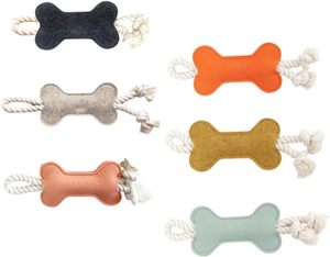 Jouets pour chiens en corde de coton en forme d'os, écologiques, interactifs, durables, vente en gros - Product Image 1