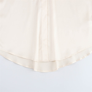 Manufactory Custom Style or Logo ODM Women Elegant <strong>Blouse</strong> Long Sleeve Shirt Women Casual Office Lady <strong>Gold</strong> Buttons <strong>Blouses</strong> Top - Product Image 4
