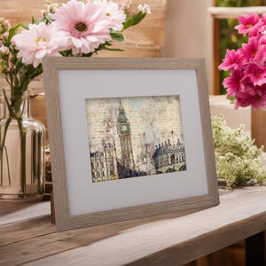 कारखाने प्रत्यक्ष थोक कस्टम 5x7 डेस्कटॉप चित्र प्रदर्शन फोटो फ्रेम लोहे की दीवार घुड़सवार लकड़ी फ्रेम - Product Image 5