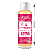 Savon de Castille Pur à la Rose Naturelle 18-en-1 Huile de Coco et d'Olive Floral Multi-usages Format Voyage Cadeau OEM ODM 100ml