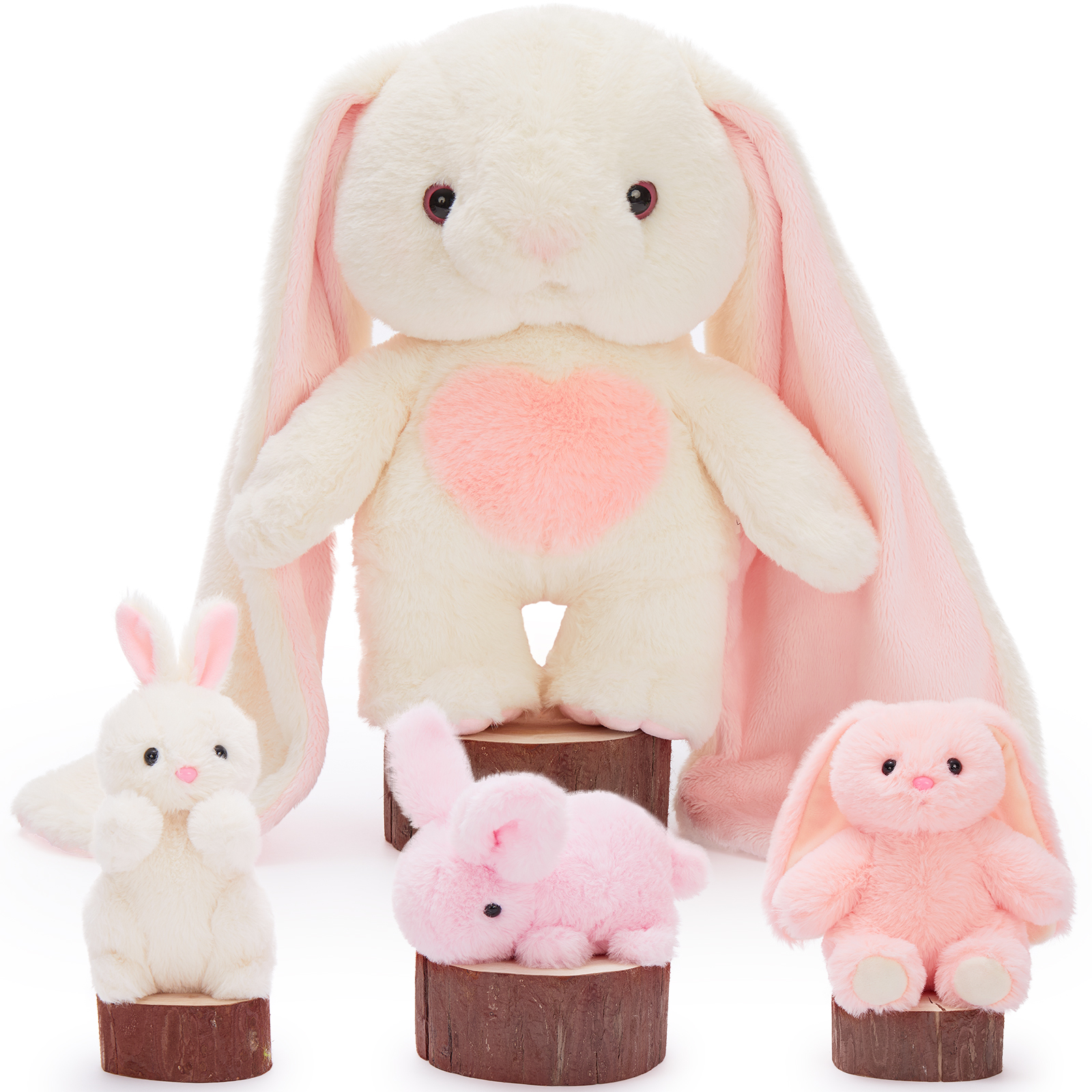 Ensemble de peluches lapin 4-en-1