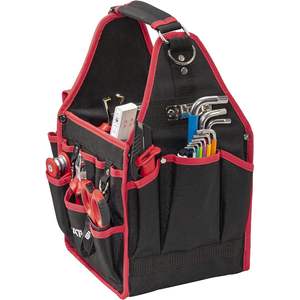 กระเป๋าเครื่องมือพารัท 21 ช่อง ทำจากไนลอน สายสะพายไหล่ปรับได้ สีแดง กระเป๋าแบบดัฟเฟิลหลายช่อง - Product Image 5