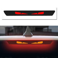 Autocollant de feu stop monté haut Devil Eye, Décoration créative de projection de feu arrière en fibre de carbone, Autocollant automobile