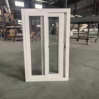 Imágenes de diseño de parrillas de ventanas correderas sin marco PVC baratas