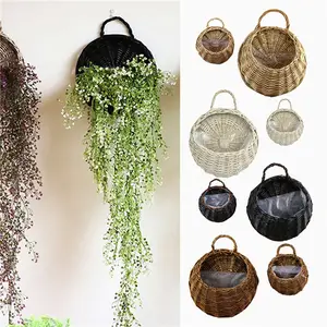 Bathroom Small Hanging Basket Net Planter Cocoa Liner Deck Crochet Outdoor Adjustable Flower Woven Storage Pot