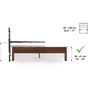 Barandilla de Cama para Adultos con Patas (Altura del Marco de Cama de 26 a 41 cm), Barrera de Cama Acolchada para Adultos, Barandilla Protectora para Cama - Product Image 4