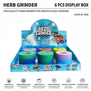 Cenicero Plano de Aleación de Zinc Metálico de 50mm y 4 Capas, Molinillo de Hierbas de Venta Caliente con Acabado Esmerilado y Logotipo Personalizable para Tabaco - Product Image 1