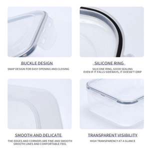 ภาชนะพลาสติกเก็บอาหารไมโครเวฟภาชนะบรรจุอาหารรูปแบบใหม่ราคาถูก - Product Image 3