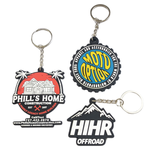 New Style Promotional Custom Soft PVC Anime Keychains Rubber 3D Embossed Eco-Friendly Durable Keychain Ring