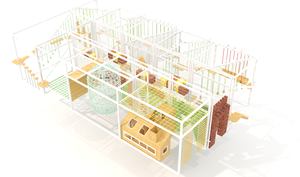 Parc d'aventure intérieur pour enfants avec <span class=keywords><strong>tyrolienne</strong></span> et trampoline en altitude - Product Image 4