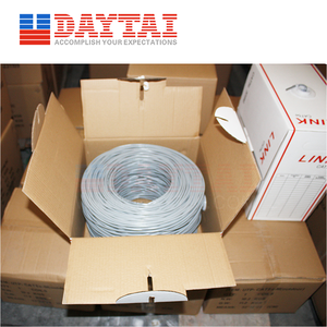 Câble LAN UTP CAT5E OEM 2 paires, câble Ethernet CAT5e extérieur avec messager pour réseau industriel - Product Image 4