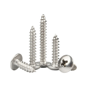 Tapping Screws M2.6 M3 M4 M5 Large Flat Head Self Tapping Metal Fasteners Right Hand Metric Grade A Construction Industry Use - Product Image 2
