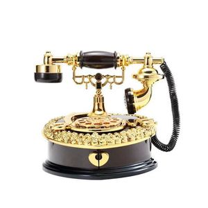 1 pièce, boîte à <span class=keywords><strong>musique</strong></span> de style classique de luxe léger, téléphone à cadran <span class=keywords><strong>ancien</strong></span>, décoration de bureau à domicile, décoration de porche, décoration de salon - Product Image 3