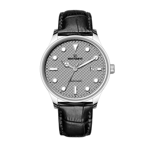 Montres de luxe minimalistes, boîtier de montre en acier inoxydable 316 L avec cadran en fibre de carbone, bracelet en cuir véritable super lumineux, unique - Product Image 1