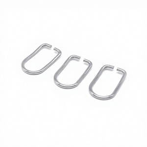 Stainless Steel Wire Forming <b>Clip</b> Carbon Steel Oval <b>Buckle</b> Runway Type Silver Carabiner for Bags Cars & - Product Image 1