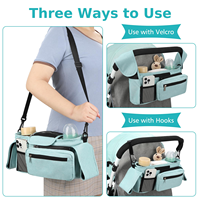Organisateur de poussette avec porte-gobelet, sangles antidérapantes, sac pour téléphone, accessoires pour poussette pour animaux de compagnie