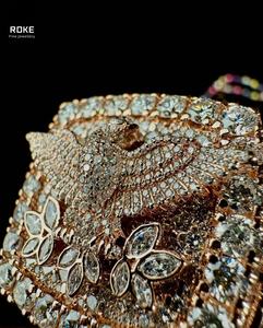 カスタム9K-18Kゴールド/ローズゴールドラボダイヤモンドチャンピオンシップリング、爪留め＆モザイクセッティング、IGI/GIA鑑定書付き - Product Image 6