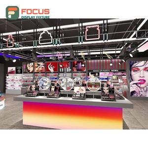 Vitrine d'exposition en métal thermolaqué pour magasin de détail, directement de l'usine, idéale pour la conception de boutiques de cosmétiques par des entrepreneurs en aménagement commercial. - Product Image 3