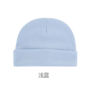 Chapeau pour nouveau-né de couleur unie printemps-automne 0-3 <span class=keywords><strong>mois</strong></span> bonnets pour nouveau-né bonnets en coton - Product Image 5
