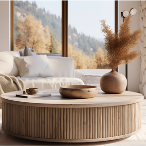 Mrs Woods salotto mobili Design semplice impermeabile in <span class=keywords><strong>legno</strong></span> <span class=keywords><strong>naturale</strong></span> tavola rotonda caffè - Product Image 4