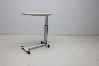 Table d'hôpital pneumatique réglable avec roulettes - Bureau de chevet mobile de qualité médicale pour les soins aux patients