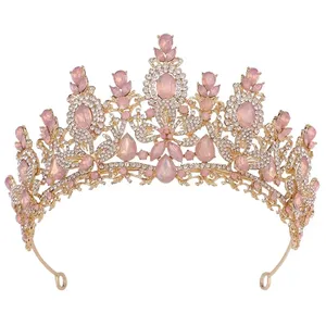 Diadèmes en cristal de mariage en argent et couronne pour femmes mariée Royal Queen bandeau princesse coiffes pour anniversaire bal Pageant fête