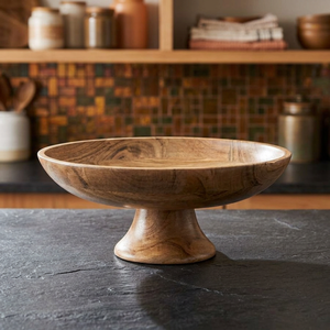 Bol à fruits sur piédestal, fait main, résistant au lave-vaisselle, pour collations et bonbons, décoration d'intérieur - Product Image 1