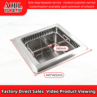 Conduit d'évacuation de fumée supérieur personnalisé AOBL Hot Pot sans fumée Table de barbecue