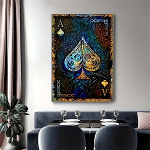 <span class=keywords><strong>As</strong></span> <span class=keywords><strong>de</strong></span> pique carte Poker affiche cartes à jouer mur Art toile impression photo peinture murale pour la décoration intérieure - Product Image 4